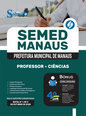 Apostila SEMED MANAUS 2025 - Professor - Ciências - Imagem 3