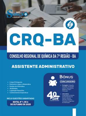 Apostila CRQ-BA (CRQ-7) 2025 - Assistente Administrativo - Imagem 3
