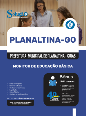 Apostila Prefeitura de Planaltina - GO 2025 - Monitor de Educação Básica - Imagem 3