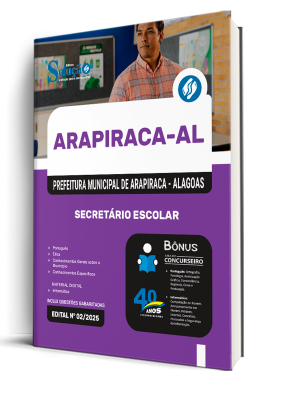 Apostila Prefeitura de Arapiraca - AL 2025 - Secretário Escolar - Imagem 2