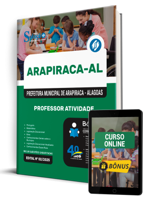Apostila Prefeitura de Arapiraca - AL 2025 - Professor Atividade - Educação Infantil e Anos Iniciais - Imagem 1
