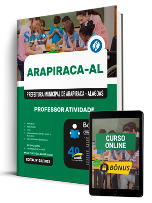 Apostila Prefeitura de Arapiraca - AL 2025 - Professor Atividade - Educação Infantil e Anos Iniciais - Imagem 1