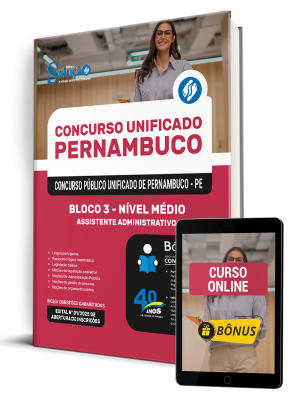 Apostila Concurso Unificado Pernambuco 2025 - Bloco 3 - Nível Médio - Assistente Administrativo - Imagem 1