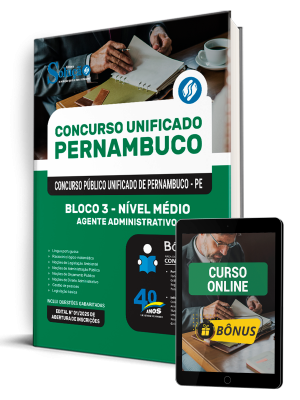 Apostila Concurso Unificado Pernambuco 2025 - Bloco 3 - Nível Médio - Agente Administrativo - Imagem 1