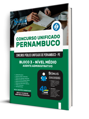 Apostila Concurso Unificado Pernambuco 2025 - Bloco 3 - Nível Médio - Agente Administrativo - Imagem 2