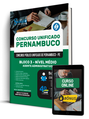 Apostila Concurso Unificado Pernambuco 2025 - Bloco 3 - Nível Médio - Agente Administrativo - Imagem 1