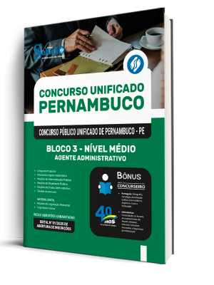Apostila Concurso Unificado Pernambuco 2025 - Bloco 3 - Nível Médio - Agente Administrativo - Imagem 2