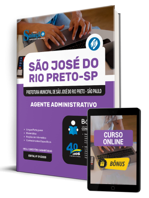 Apostila Prefeitura de São José do Rio Preto - SP 2025 - Agente Administrativo - Imagem 1