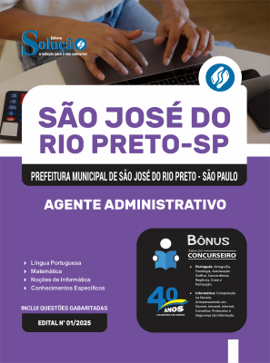 Apostila Prefeitura de São José do Rio Preto - SP 2025 - Agente Administrativo - Imagem 3