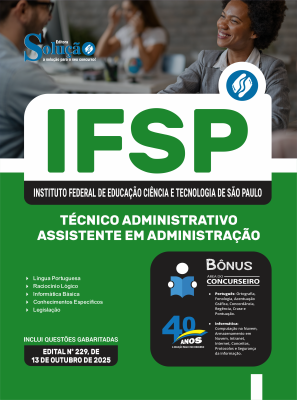 Apostila IFSP 2025 - Técnico Administrativo - Assistente em Administração - Imagem 3