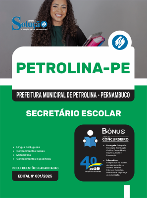 Apostila Prefeitura de Petrolina - PE 2025 - Secretário Escolar - Imagem 3