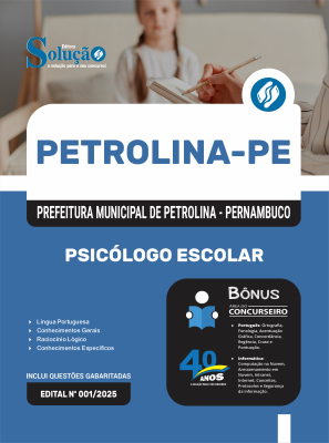 Apostila Prefeitura de Petrolina - PE 2025 - Psicólogo Escolar - Imagem 3