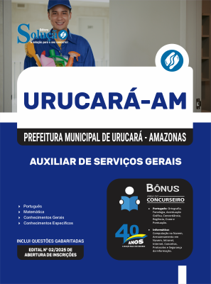 Apostila Prefeitura de Urucará - AM 2025 - Auxiliar de Serviços Gerais - Imagem 3