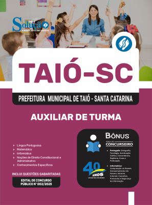 Apostila Prefeitura de Taió - SC 2025 - Auxiliar de Turma - Imagem 3