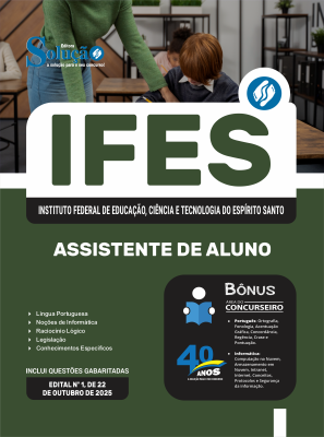 Apostila IFES em PDF 2025 - Assistente de Aluno - Imagem 1