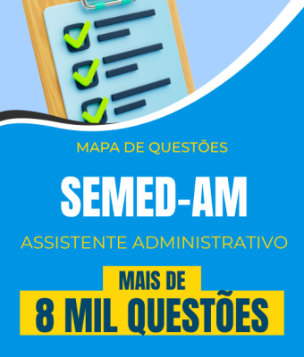 Mapa de Questões Online - SEMED-AM - Técnico Municipal - Assistente de Administração - 8 Mil Questões - Imagem 1