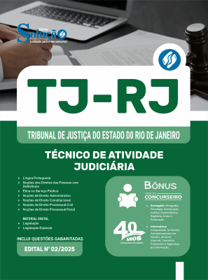 Apostila TJ-RJ 2025 - Técnico de Atividade Judiciária - Imagem 3