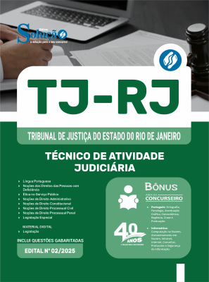 Apostila TJ-RJ 2025 em PDF - Técnico de Atividade Judiciária - Imagem 1