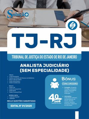 Apostila TJ-RJ 2025 em PDF - Analista Judiciário (sem especialidade) - Imagem 1