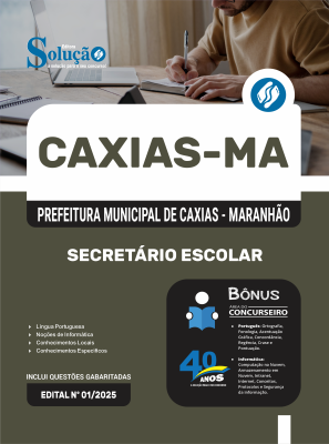 Apostila Prefeitura de Caxias - MA 2025 - Secretário Escolar - Imagem 3