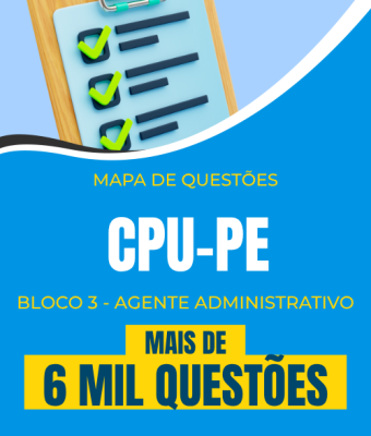 Mapa de Questões Online - CPU Pernambuco - Bloco 3 - Agente Administrativo - 6 Mil Questões - Imagem 1