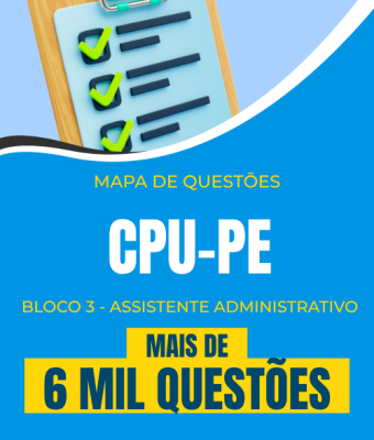 Mapa de Questões Online - CPU Pernambuco - Bloco 3 - Assistente Administrativo - 6 Mil Questões - Imagem 1