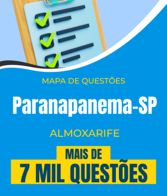 Mapa de Questões Online - Pref. Paranapanema-SP - Almoxarife - 7 Mil Questões - Imagem 1