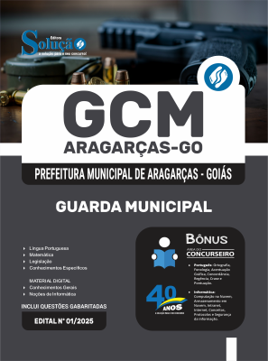 Apostila Prefeitura de Aragarças-GO 2026 em PDF - Guarda Civil Municipal - Imagem 1