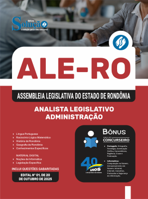 Apostila ALE-RO 2025 - Analista Legislativo - Administração - Imagem 3