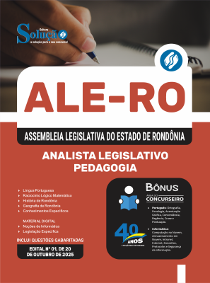 Apostila ALE-RO 2025 - Analista Legislativo - Pedagogia - Imagem 3