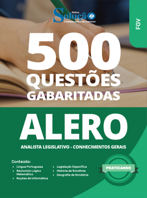Caderno de Questões ALE-RO - Analista Legislativo - Conhecimentos Gerais - 500 Questões Gabaritadas - Imagem 2