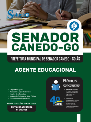 Apostila Prefeitura de Senador Canedo em PDF - GO 2026 - Agente Educacional - Imagem 1