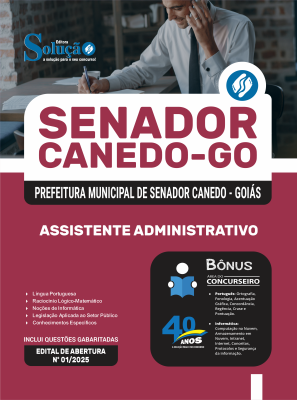 Apostila Prefeitura de Senador Canedo - GO 2025 - Assistente Administrativo - Imagem 3