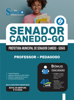 Apostila Prefeitura de Senador Canedo - GO 2026 - Professor – Pedagogo - Imagem 3