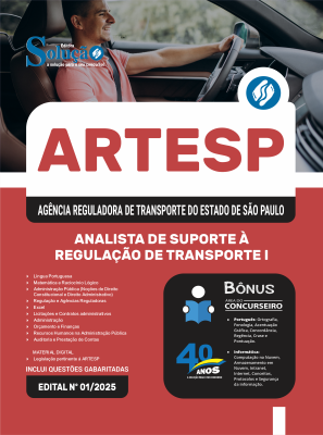 Apostila ARTESP 2025 - Analista de Suporte à Regulação de Transporte I - Imagem 3