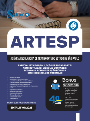 Apostila ARTESP 2025 - Especialista em Regulação de Transporte I - Administração, Ciências Contábeis, Economia, Administração Pública ou Engenharia de Produção - Imagem 3