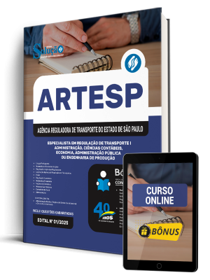 Apostila ARTESP 2026 - Especialista em Regulação de Transporte I - Administração, Ciências Contábeis, Economia, Administração Pública ou Engenharia de Produção - Imagem 1
