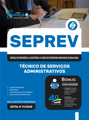 Apostila SEPREV 2026 em PDF - Técnico de Serviços Administrativos - Imagem 1