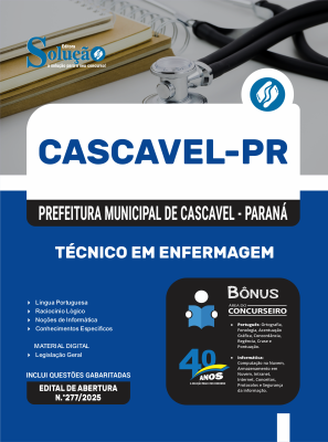 Apostila Prefeitura de Cascavel - PR em PDF 2026 - Técnico em Enfermagem - Imagem 1