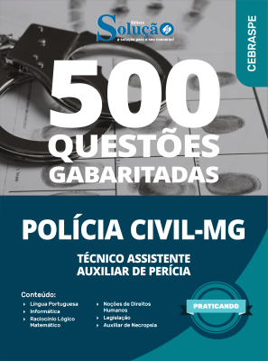 Caderno de Questões PC-MG - Técnico Assistente - Auxiliar de Perícia - 500 Questões Gabaritadas - Imagem 2