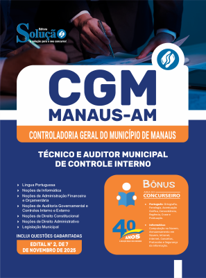 Apostila CGM Manaus-AM 2025 - Técnico Municipal de Controle Interno - Imagem 3