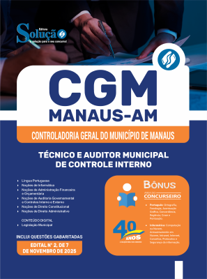Apostila CGM Manaus-AM 2025 - Técnico Municipal de Controle Interno - Imagem 3