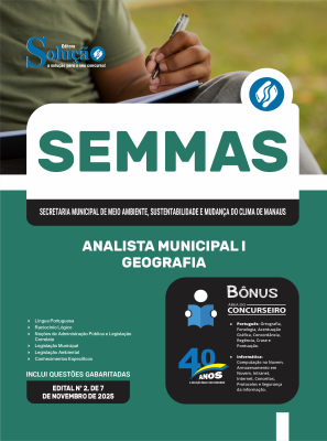 Apostila SEMMAS 2025 - Analista Municipal I (Geografia) - Imagem 3