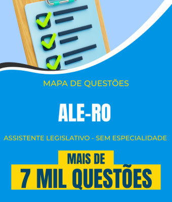 Mapa de Questões Online - ALE-RO - Assistente Legislativo - Sem Especialidade - 7 Mil Questões - Imagem 1
