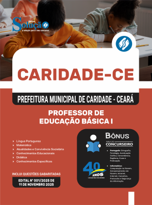 Apostila Prefeitura de Caridade-CE 2025 - Professor de Educação Básica I - Imagem 3