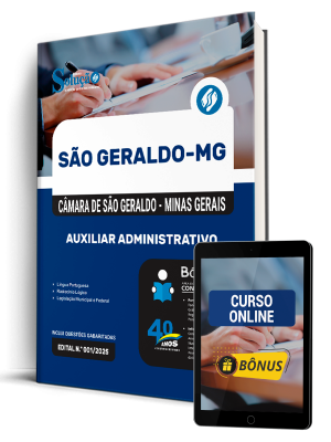Apostila Câmara de São Geraldo-MG 2025 - Auxiliar Administrativo - Imagem 1