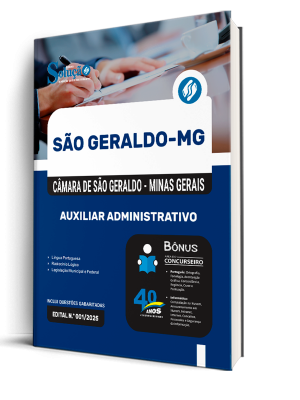Apostila Câmara de São Geraldo-MG 2025 - Auxiliar Administrativo - Imagem 2