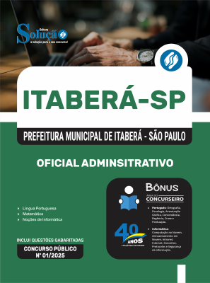 Apostila Prefeitura de Itaberá - SP 2025 - Oficial Administrativo - Imagem 3