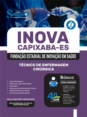Apostila INOVA Capixaba 2025 - Técnico de Enfermagem - Cirúrgica - Imagem 3