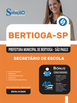 Apostila Prefeitura de Bertioga - SP 2025 - Secretário de Escola - Imagem 3